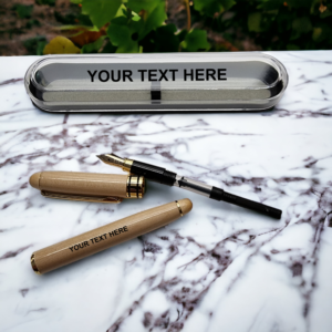 Personalised Beech Fountain Pen & Gift Case - Image 3