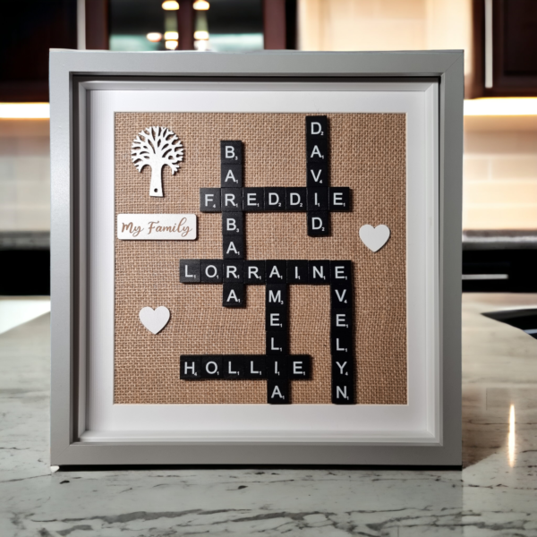 Personalised Family Scrabble Frame