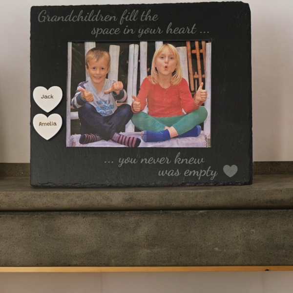 Personalised 8" x 6" Slate Photo Frame