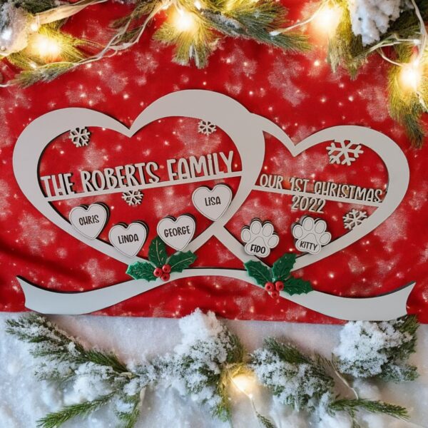 Personalised Family First Christmas Display