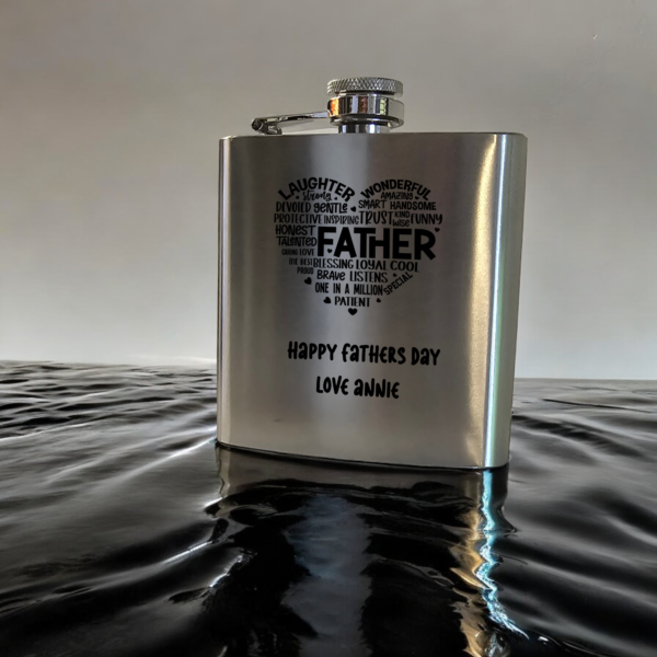 6oz Stainless Steel Hip Flask With Presentation Case