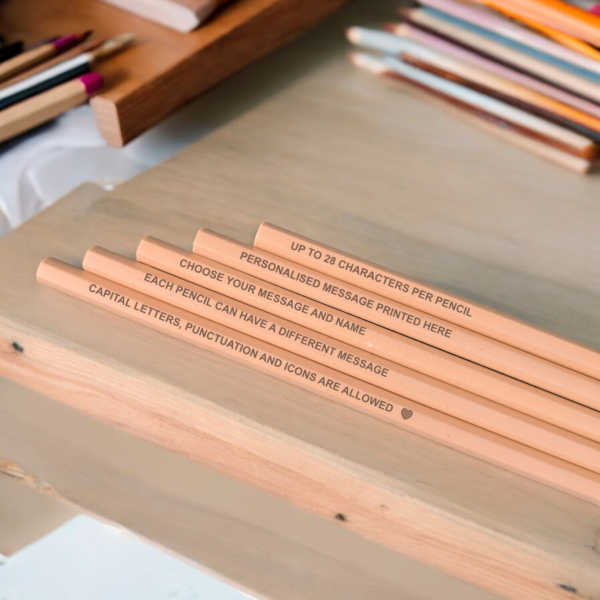 Personalised Natural Pencil Set