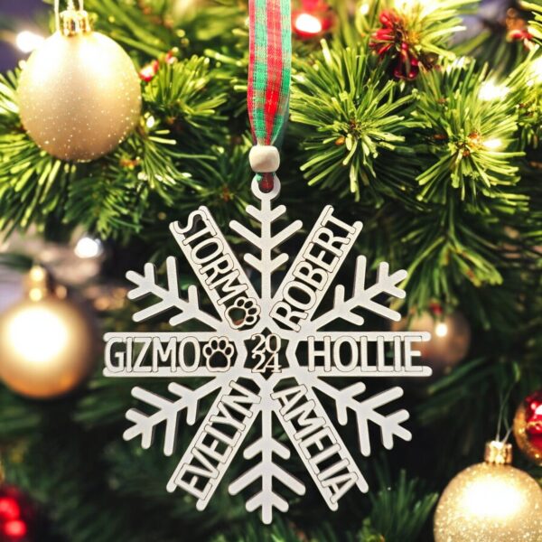 Personalised Name Snowflake Decoration - Image 3