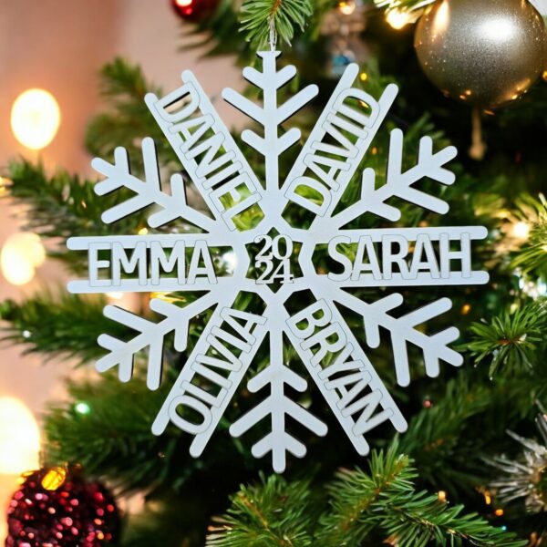 Personalised Name Snowflake Decoration - Image 2