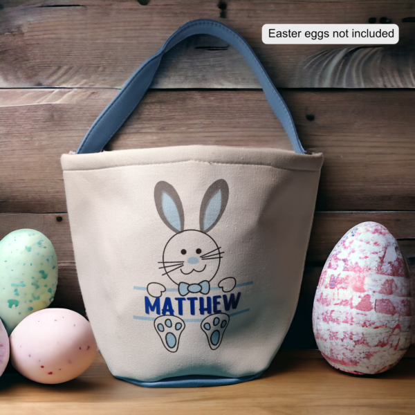 Personalised Blue Easter Egg Bag