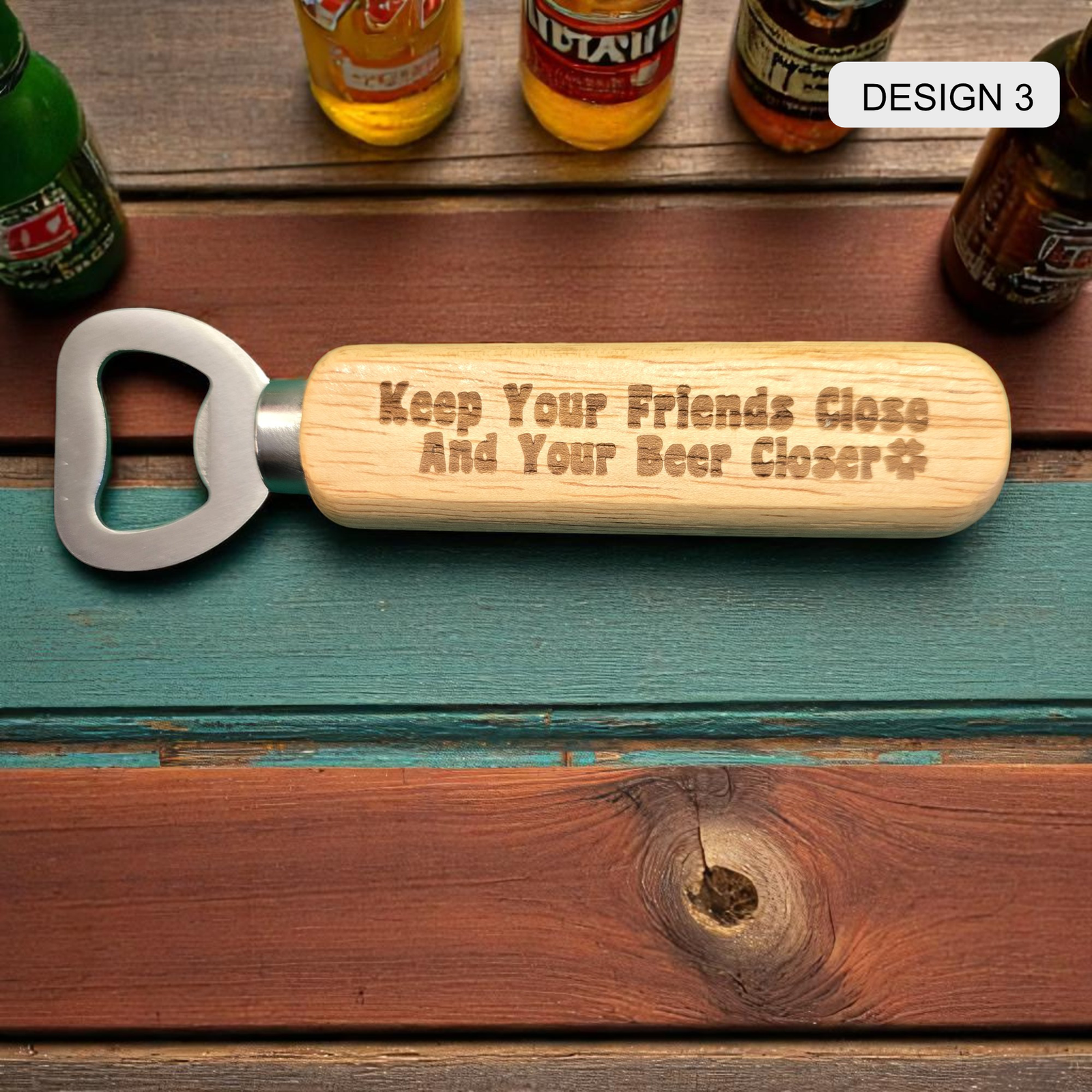 Engraved Wooden Bottle Opener - Image 3