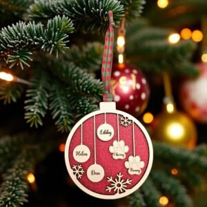 Alternative view of Personalised Family Christmas Ornament