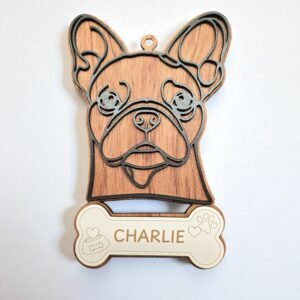 Alternative view of Dog Line Art Ornament