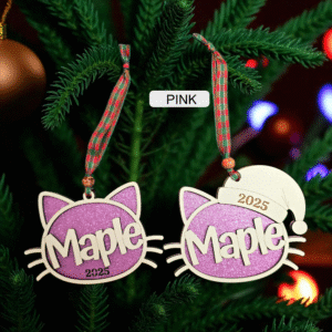 Alternative view of Christmas Tree Cat Ornament
