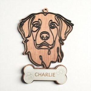 Dog Line Art Ornament - Image 3