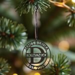 Circle Monogram Couple's Ornament