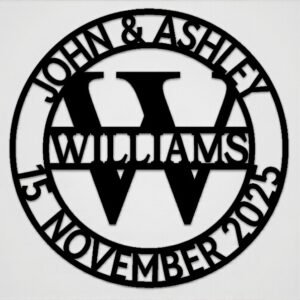 Alternative view of Circle Monogram Couple's Sign