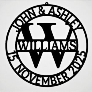 Circle Monogram Couple's Sign - Image 3