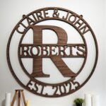 Circle Monogram Couple's Sign