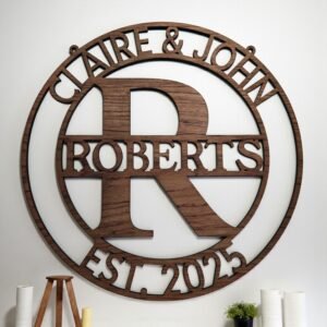 Circle Monogram Couple's Sign