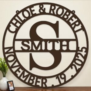 Circle Monogram Couple's Sign - Image 4