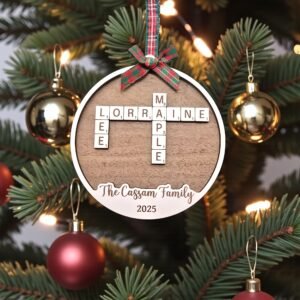 Alternative view of Scrabble Family Names Ornament