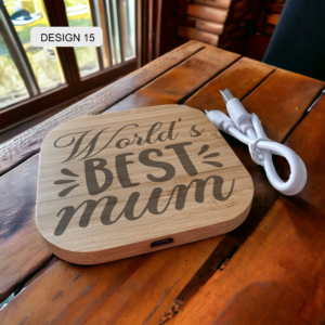 Personalised Bamboo Wireless Charger - Image 15
