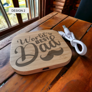 Alternative view of Personalised Bamboo Wireless Charger