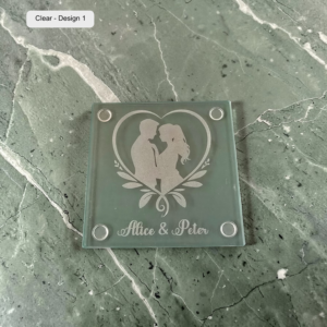 Engraved Black Glass Coaster - Image 6
