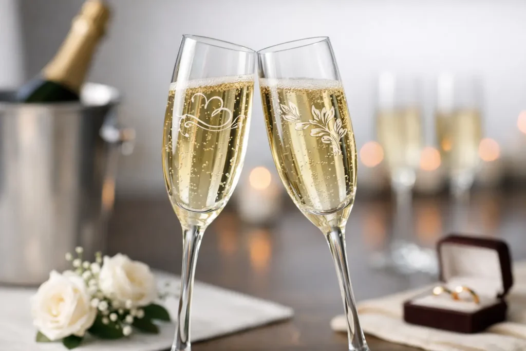 Engraved Champagne Flutes for Every Toast
