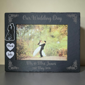 Personalised 7" x 5" Slate Photo Frame - Image 5