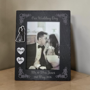 Personalised 7" x 5" Slate Photo Frame - Image 4