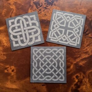 Alternative view of 6 Natural Slate Coasters